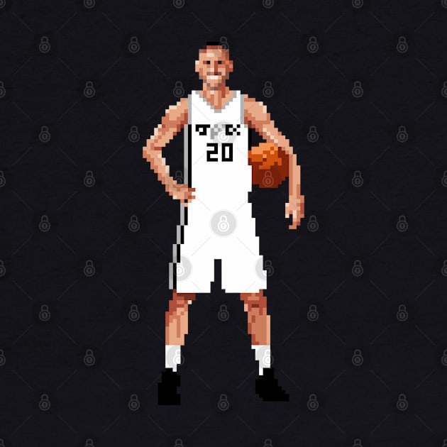 Manu Ginobili Pixel Posing by qiangdade